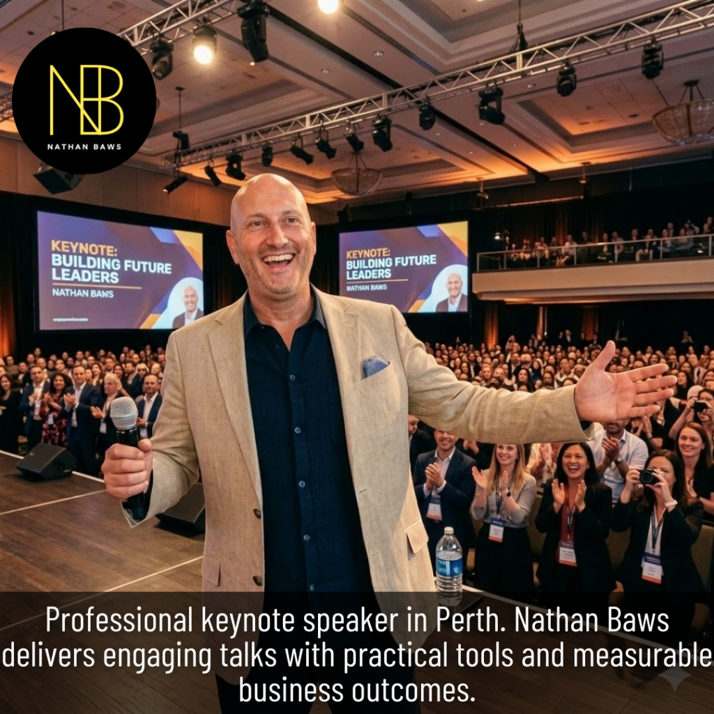 Professional Keynote Speaker​​ Nathan Baws Inspiring Perth Audiences with Practical Impact