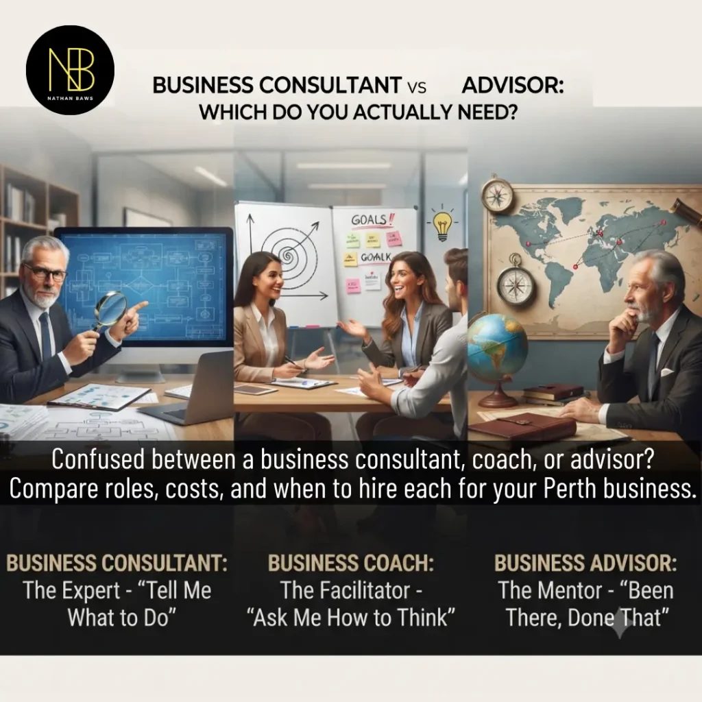 Business Consultant vs Business Coach vs Advisor: Which Do You Actually Need?